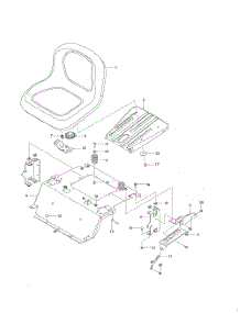 Seat parts for Husqvarna Riding Mower Tractor 96730360100 from AppliancePartsPros.com