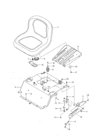 Seat parts for Husqvarna Riding Mower Tractor 96733670100 from AppliancePartsPros.com