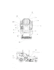 Decals parts for Husqvarna Riding Mower Tractor CZ3815 from AppliancePartsPros.com