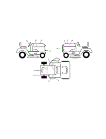 Decals parts for Husqvarna Riding Mower Tractor GTH2448T from AppliancePartsPros.com
