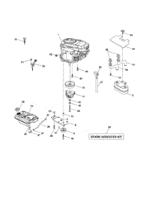Engine parts for Husqvarna Riding Mower Tractor GTH2654 from AppliancePartsPros.com