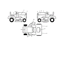 Decals parts for Husqvarna Riding Mower Tractor GTH2654 from AppliancePartsPros.com