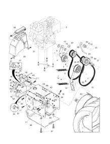 Chassis  /  Engine  /  Pulleys parts for Husqvarna Snow Removal Equipment HL524STA from AppliancePartsPros.com
