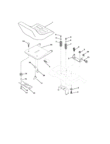 Seat Assembly parts for Husqvarna Riding Mower Tractor LO21H48F from AppliancePartsPros.com