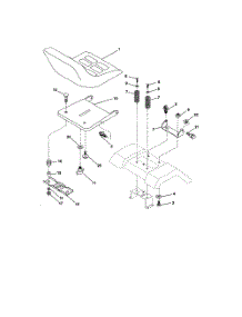Seat Assembly parts for Husqvarna Riding Mower Tractor LO21H48J from AppliancePartsPros.com
