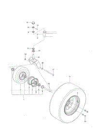 Wheels parts for Husqvarna Riding Mower Tractor MZ5425S from AppliancePartsPros.com