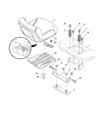 Seat parts for Husqvarna Riding Mower Tractor SRD17530 from AppliancePartsPros.com