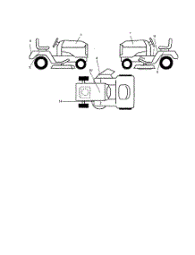 Decals parts for Husqvarna Riding Mower Tractor YTH180 from AppliancePartsPros.com