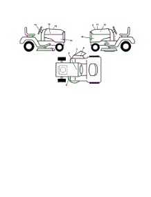 Decals parts for Husqvarna Riding Mower Tractor YTH20F42T from AppliancePartsPros.com