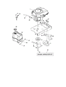 Engine parts for Husqvarna Riding Mower Tractor YTH20K46 from AppliancePartsPros.com