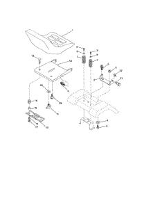 Seat Assembly parts for Husqvarna Riding Mower Tractor YTH2148B from AppliancePartsPros.com