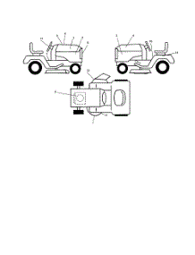 Decals parts for Husqvarna Riding Mower Tractor YTH2148B from AppliancePartsPros.com