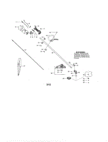Shaft  /  Handle  /  Shield parts for Mcculloch Grass Line Trimmer B28P from AppliancePartsPros.com