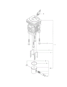 Cylinder & Piston parts for Mcculloch Chainsaw CS340 from AppliancePartsPros.com