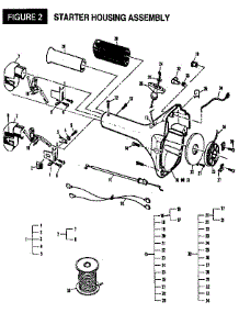 Starter Housing Assembly parts for Mcculloch Grass Line Trimmer E. B. SUPER J PLUS-11400128-15 from AppliancePartsPros.com