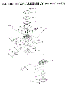Carburetor parts for Mcculloch Grass Line Trimmer MAC 80-SL 15-400029-15 from AppliancePartsPros.com