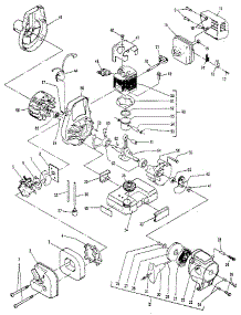Figure 1 - Engine Assembly parts for Mcculloch Grass Line Trimmer MAC 85-SX 14400029-16 from AppliancePartsPros.com