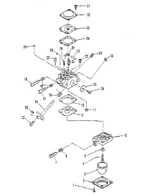 Figure 7 - Carburetor For Mac 85-Sx parts for Mcculloch Grass Line Trimmer MAC 85-SX 14400029-16 from AppliancePartsPros.com