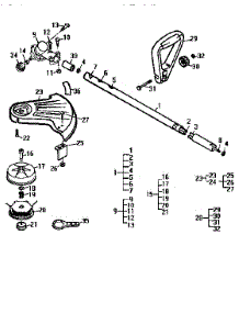 Shaft  /  Shield Assembly parts for Mcculloch Grass Line Trimmer MAC284S 12-400128-87 from AppliancePartsPros.com
