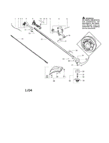 Driveshaft  /  Shield  /  Handle parts for Poulan Grass Line Trimmer 131 from AppliancePartsPros.com