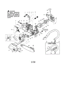 Chassis  /  Bar  /  Handle parts for Poulan Chainsaw 1950 TYPE 1-5 from AppliancePartsPros.com