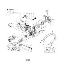 Chassis  /  Bar  /  Handle parts for Poulan Chainsaw 1950 TYPE 7 from AppliancePartsPros.com