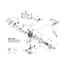 Shield  /  Cylinder  /  Crankshaft parts for Poulan Chainsaw 1950 TYPE 7 from AppliancePartsPros.com