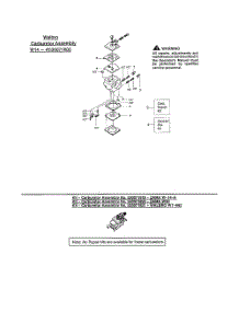 Carburetor parts for Poulan Chainsaw 1975 TYPE 1-5 from AppliancePartsPros.com