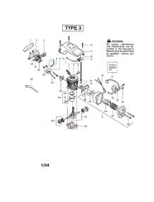 Cylinder  /  Shield  /  Crankshaft parts for Poulan Chainsaw 2075OC TYPE 3 from AppliancePartsPros.com