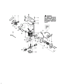 Cylinder  /  Shield  /  Crankshaft parts for Poulan Chainsaw 2075OC TYPE 5 from AppliancePartsPros.com