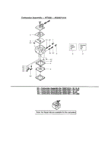 Carburetors parts for Poulan Chainsaw 2150 PREDATOR LE TYPE 2 from AppliancePartsPros.com