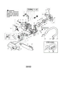 Chassis  /  Bar  /  Chain  /  Handle parts for Poulan Chainsaw 2150 TYPE 1-5 (RECON) from AppliancePartsPros.com