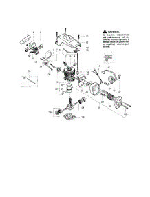 Shield  /  Cylinder  /  Crankshaft parts for Poulan Chainsaw 2150 TYPE 6 from AppliancePartsPros.com