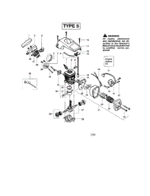 Cylinder Shield  /  Cylinder parts for Poulan Chainsaw 2155 TYPE 5 from AppliancePartsPros.com