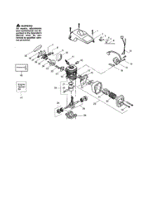 Crankshaft  /  Shield  /  Cylinder parts for Poulan Chainsaw 221 TYPE 1-3 from AppliancePartsPros.com
