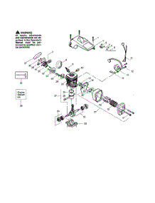 Crankshaft  /  Shield  /  Cylinder parts for Poulan Chainsaw 221 TYPE 4 from AppliancePartsPros.com