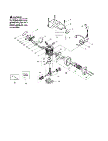 Shield  /  Cylinder  /  Crankshaft parts for Poulan Chainsaw 2450 TYPE 1-5 from AppliancePartsPros.com