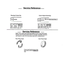 Service Reference Note parts for Poulan Chainsaw 260 TYPE 2 (RECON) from AppliancePartsPros.com