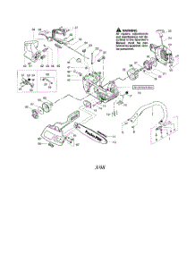 Chassis  /  Bar  /  Handle parts for Poulan Chainsaw 260 TYPE 4, 5 from AppliancePartsPros.com