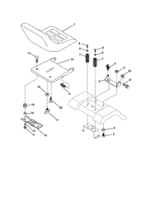 Seat Assembly parts for Poulan Riding Mower Tractor 270450 from AppliancePartsPros.com