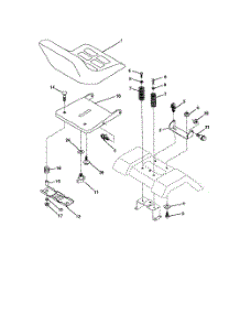 Seat Assembly parts for Poulan Riding Mower Tractor 271470 from AppliancePartsPros.com