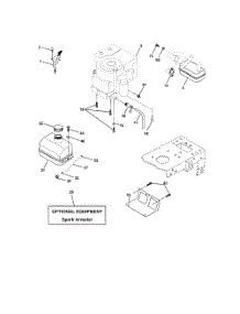 Engine parts for Poulan Riding Mower Tractor 271491 from AppliancePartsPros.com