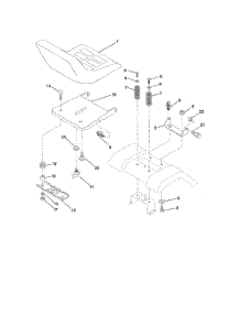 Seat Assembly parts for Poulan Riding Mower Tractor 271491 from AppliancePartsPros.com
