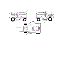 Decals parts for Poulan Riding Mower Tractor 271491 from AppliancePartsPros.com