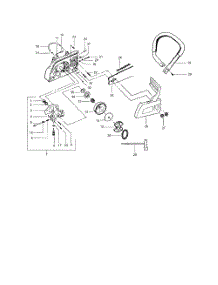 Handle  /  Clutch  /  Chain  /  Bar parts for Poulan Chainsaw 330 from AppliancePartsPros.com