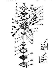 Carburetor Assembly #530-035094-Type 1 parts for Poulan Chainsaw 3800 from AppliancePartsPros.com
