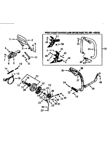 Handle parts for Poulan Chainsaw 475 from AppliancePartsPros.com