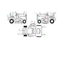 Decals parts for Poulan Riding Mower Tractor 917279871 from AppliancePartsPros.com