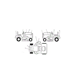 Decals parts for Poulan Riding Mower Tractor 96012001100 from AppliancePartsPros.com