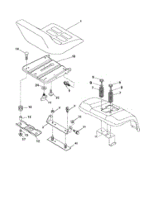 Seat Assembly parts for Poulan Riding Mower Tractor 96012001200 from AppliancePartsPros.com